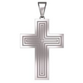 Sterling Silver Cross Pendant, 3/4" X 1.7mm Sterling Silver Cross Pendant, 3/4" X 1.7mm Sterling